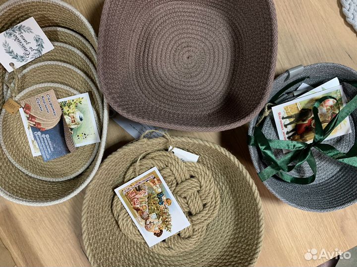 Салфетки сервировочные. Чайный набор. Корзины