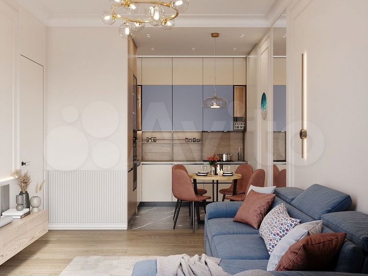 1-к. квартира, 51,3 м², 6/6 эт.