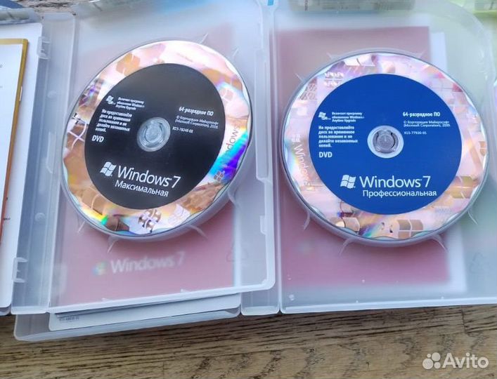 Диски и коробки от Microsoft