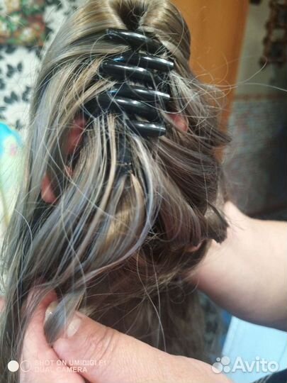 Шиньон на заколке, 2 шт, 50 см