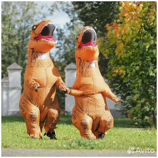 Надувной костюм динозавр