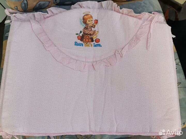 Бортики в детскую кроватку для девочки