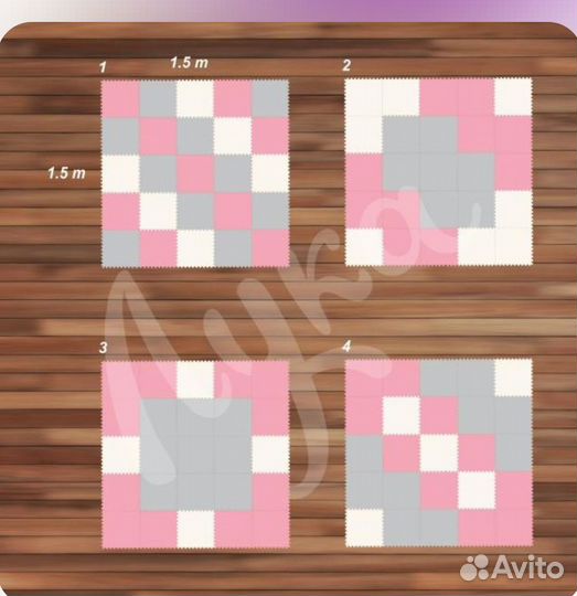 Коврик-пазл с ворсом