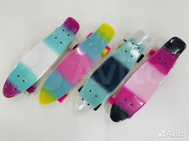 Скейтборд пластиковый multicolor 22