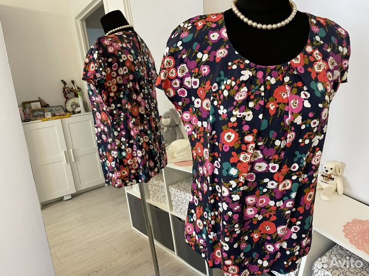Топ с Цветочным принтом 44 46