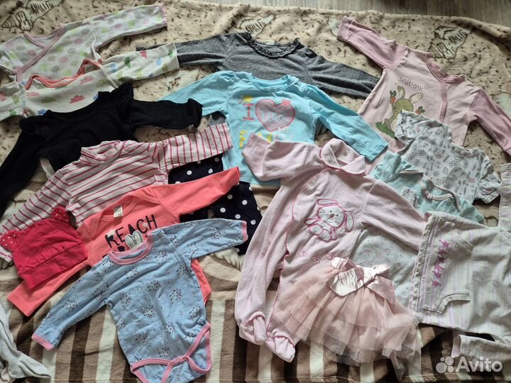Одежда на девочку пакетом 68,74,80