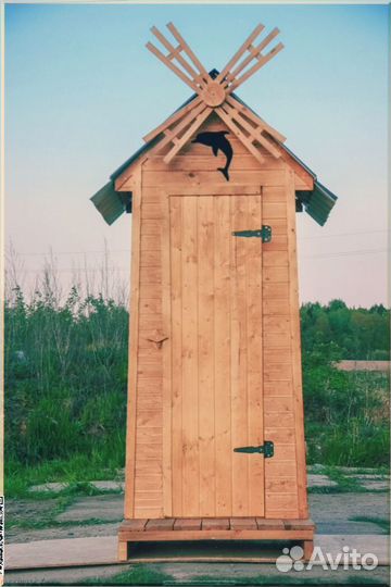 Дачный туалет с лебедем ABM