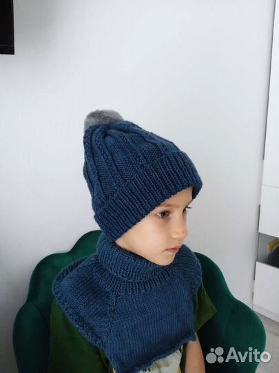 Комплект шапка, шарф детский