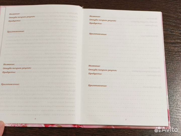 Книга для кулинарных рецептов