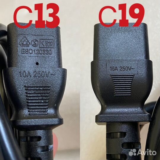 Кабель питания с19 / c19 / с13 / c13 качественный