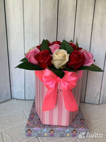 Букет из мыльных роз