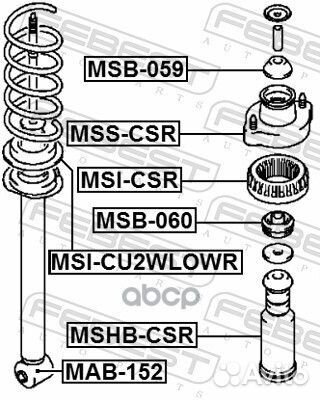 Опора амортизационной стойки зад прав/лев M