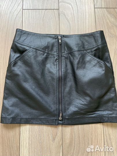 Юбка кожаная