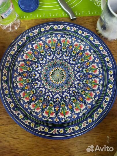 Риштанская керамика. Ляган. Настенная тарелка