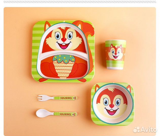 Наборы детской посуды из бамбукового волокна