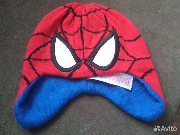 Шапка для мальчика человек паук р.52