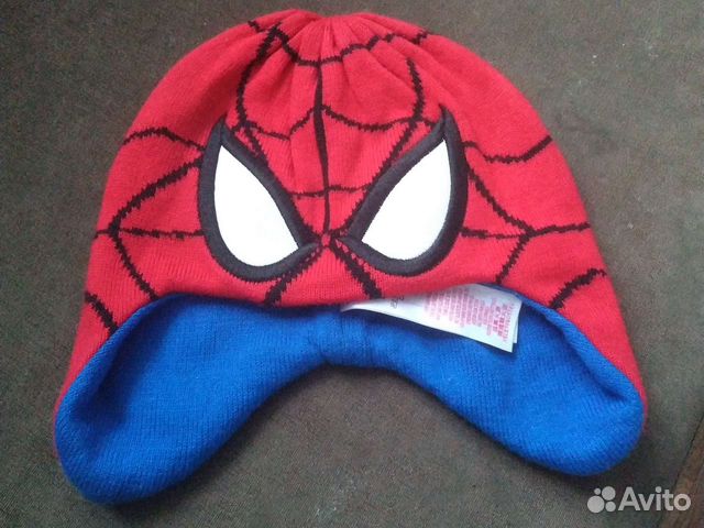 Шапка для мальчика человек паук р.52
