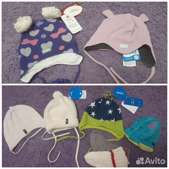 Много.Новые шапки для девочки и мальчика