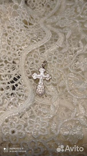 Крестик,сереброСерьги