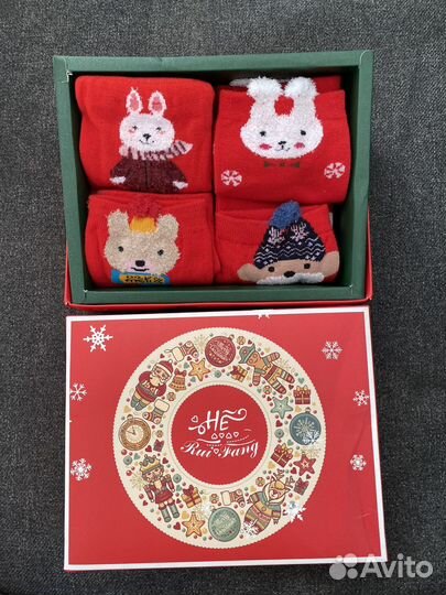 Новогодние носки подарочная упаковка
