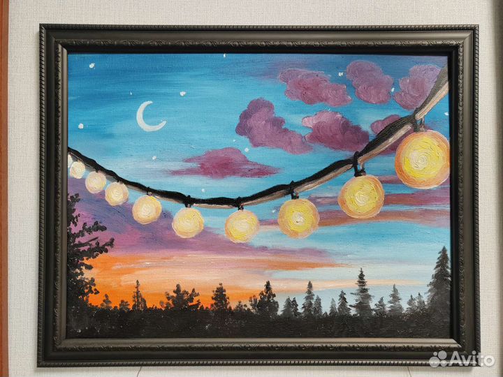 Картина акварелью, картина маслом