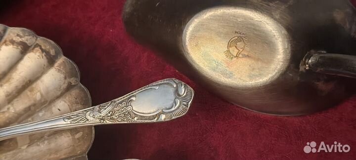 Икорница, кокильница, мельхиор СССР