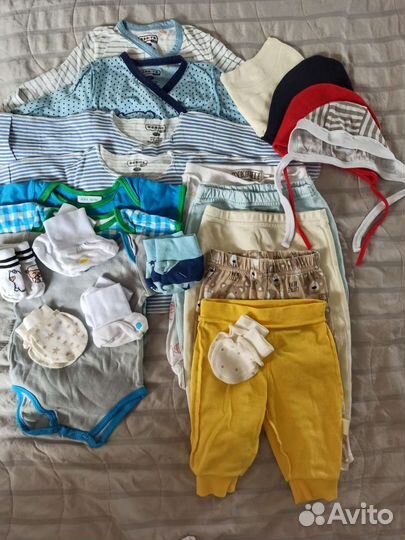 Вещи пакетом для новорожденных, подгузники