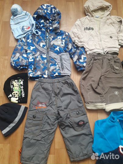 Пакет теплых вещей на мальчика р.86-92