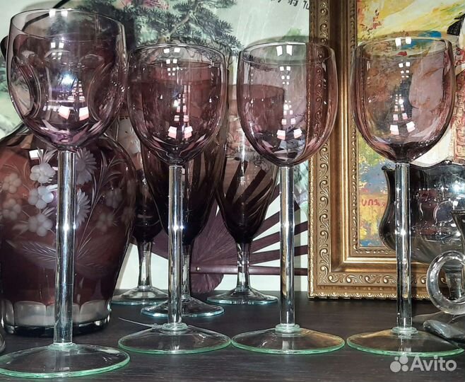 Фужеры, блюдо, штофы