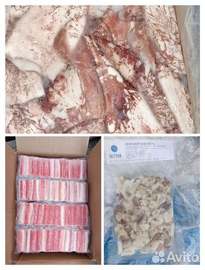 С/м морепродукты (креветки, мидии, кальмар)