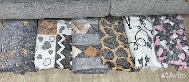 Море пледов, бамбук, травка, кубик, хлопок