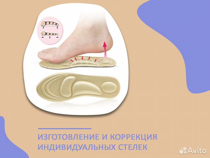 Индивидуальные стельки, ортопедические стельки
