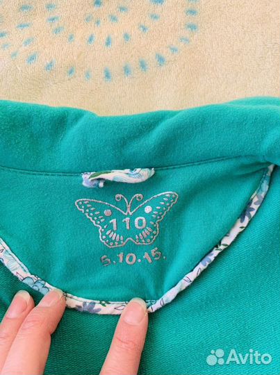 Летний трикотажный жакет на девочку, р.110, 5 лет