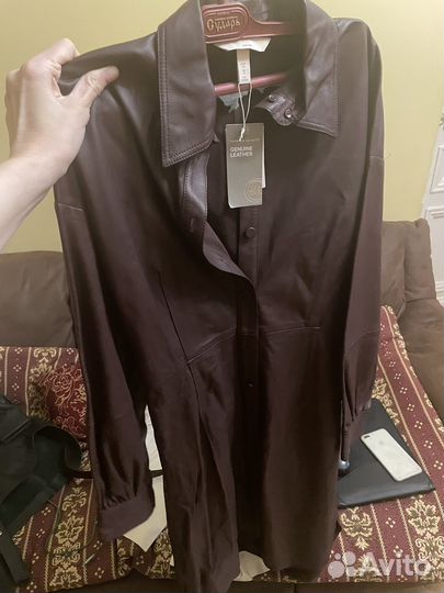 Плащ кожа HM новый