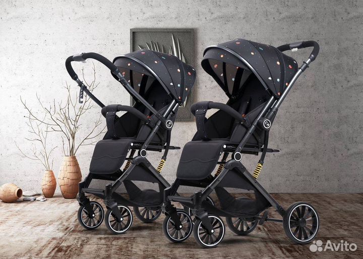 Новая прогулочная коляска luxmom 525 черная