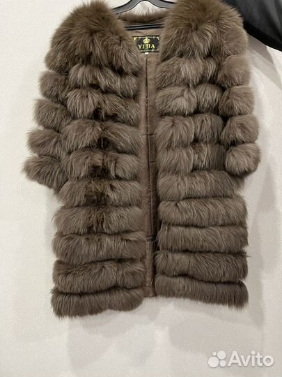 Шуба из песца под соболь