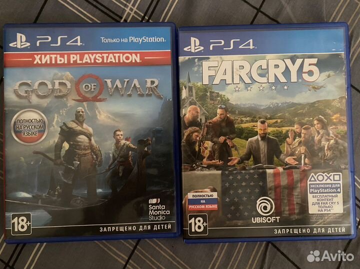 Игры для приставки ps 4 (Far cry 5 / God of War)