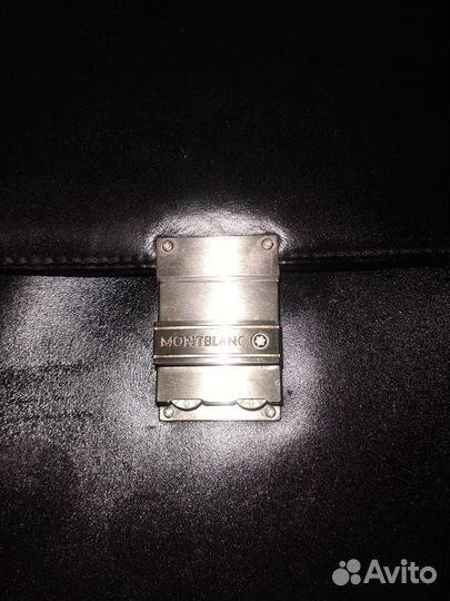 Мужской кожаный портфель Montblanc