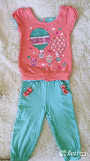 Летняя одежда для девочки 2-3 г., новое и бу