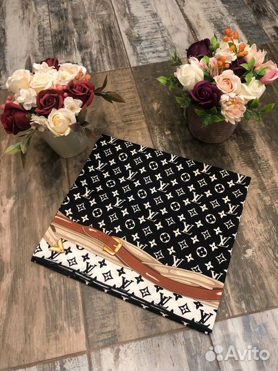 Шелковый платок louis vuitton черный