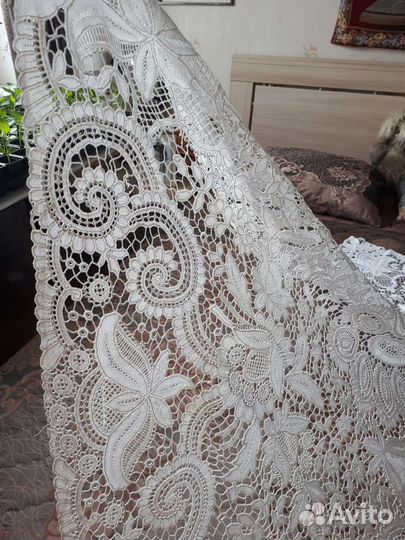 Старинная скатерть плауэнское кружево