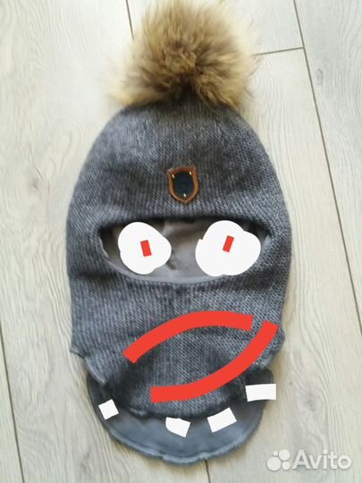 Шапка шлем для мальчика 52 54