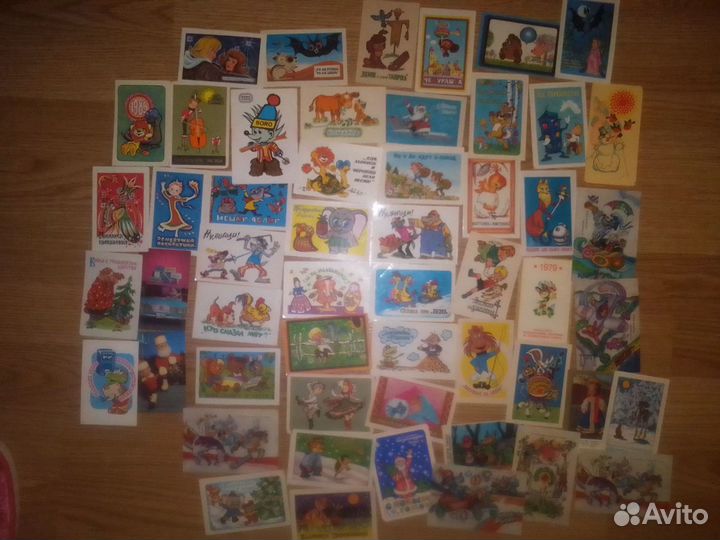 Комплект детских календариков мультфильмы 50 шт