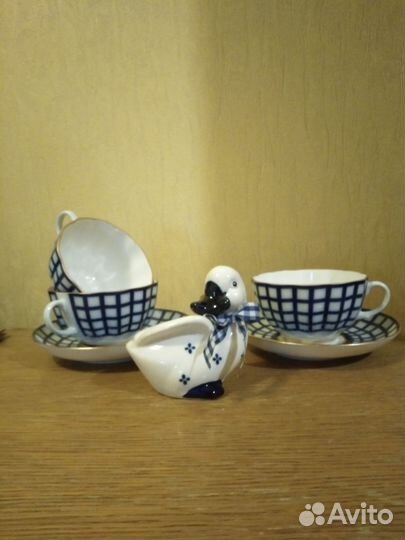 Фарфоровая статуэтка утка, Германия