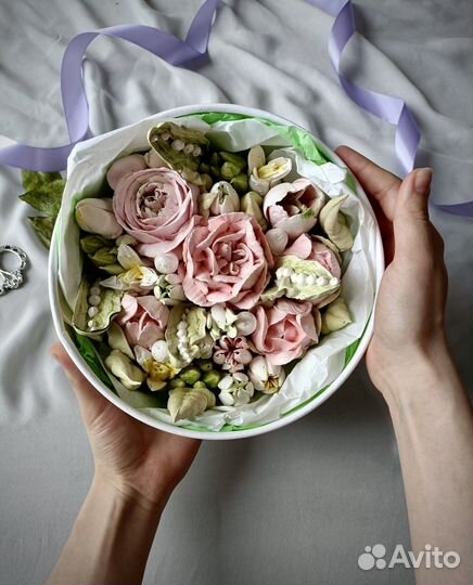 Зефир. Сладкие съдобные букеты из зефира