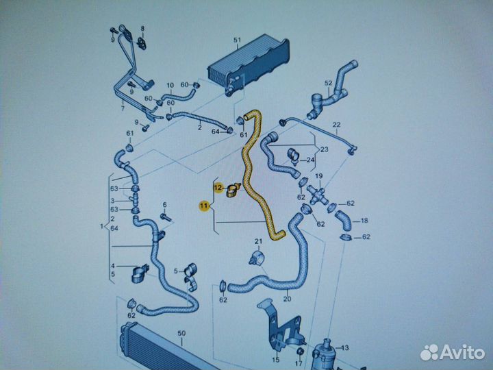 Патрубок (трубопровод, шланг) Audi A4 B9 2016