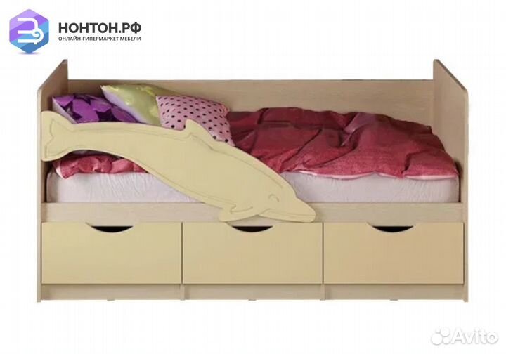 Кровать Дельфин №1 бежевая