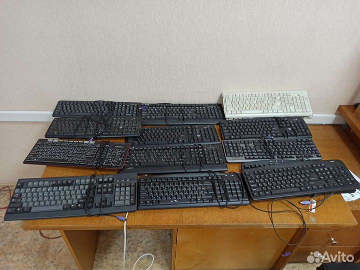 Клавиатуры проводные б/у usb, ps/2