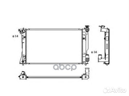 Радиатор системы охлаждения toyota: avensis 2.0
