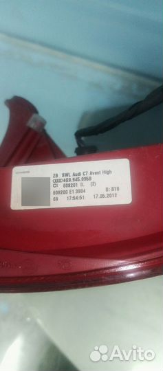 Задние фонари Audi a6 c7 Оригинал 2011 2014